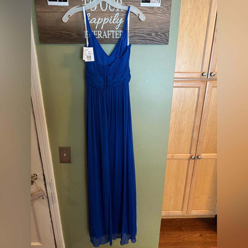 Elegant Blue David’s Bridal Bridesmaid Or Prom Dress NWT - Picture 14 of 16